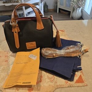 Dooney & Bourke Black and Brown Satchel